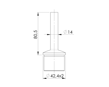 Handlaufstütze zum Schweißen Rohrstütze Handlaufträger für Ø42,4 x 2,0 mm, V2A